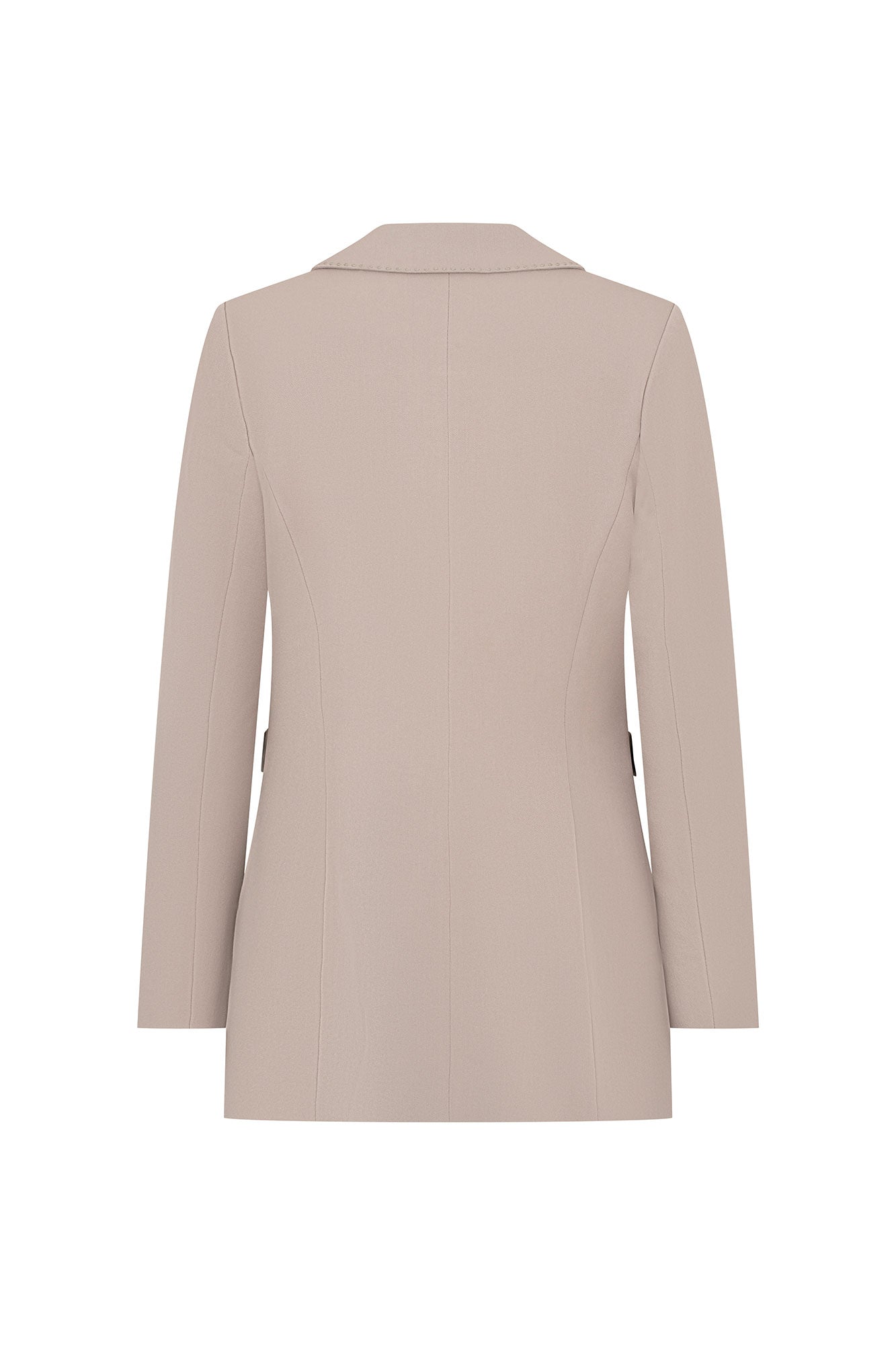 BLAZER MAXI PESPUNTE TAUPE