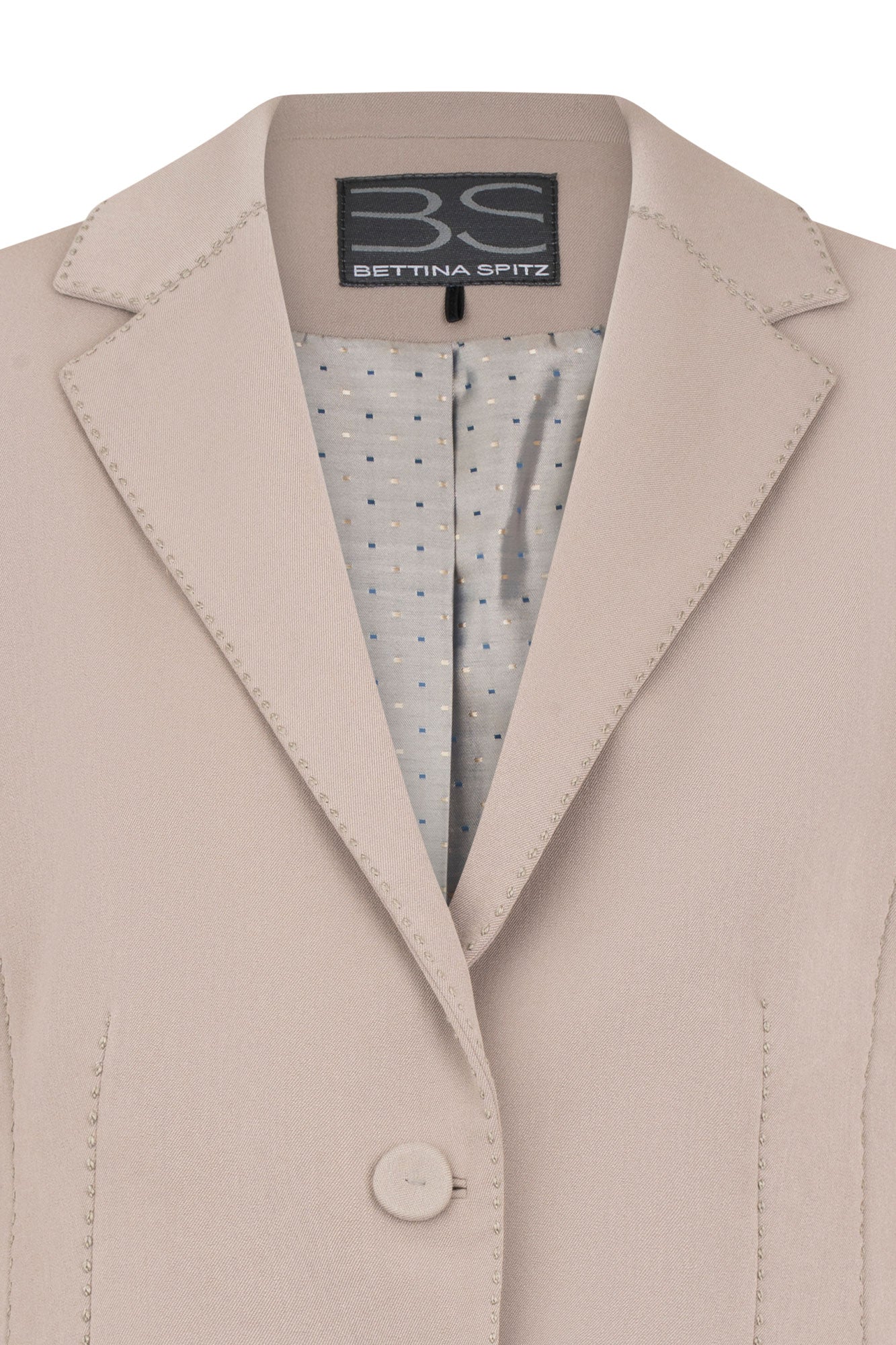 BLAZER MAXI PESPUNTE TAUPE