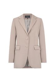 BLAZER MAXI PESPUNTE TAUPE