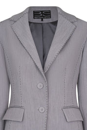BLAZER MAXI PESPUNTE GRIS