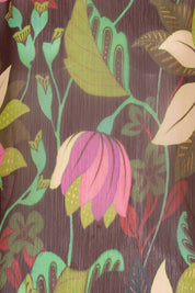 BLUSA OJAL RANGLAN EST FLORES VINO