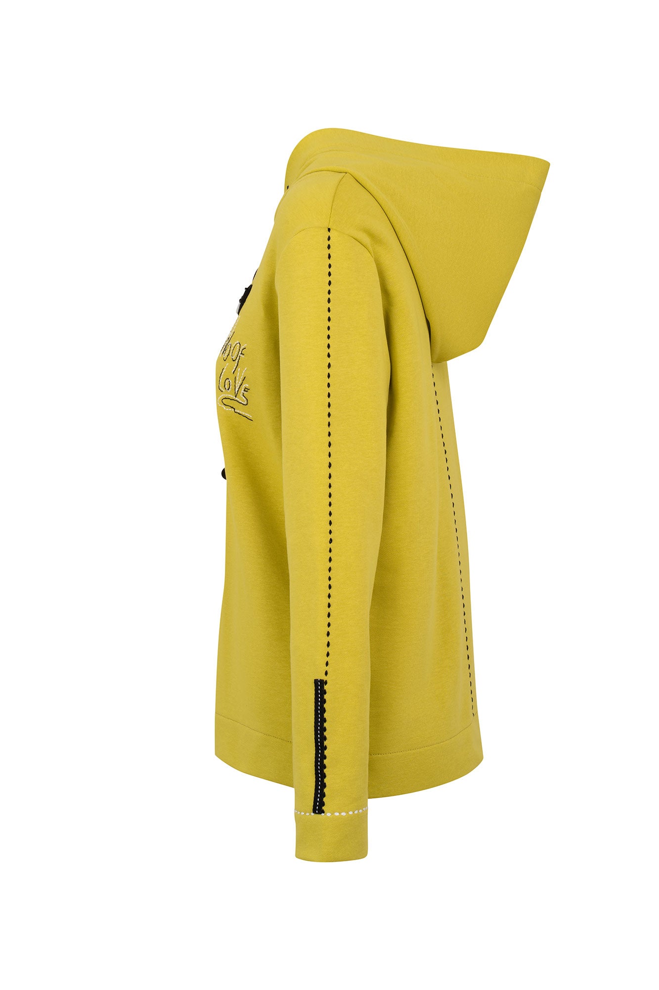 BUZO HOODIE CINTA PESPUNTE PISTACHO