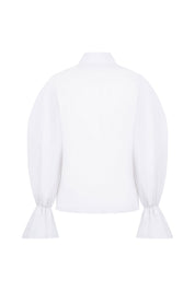 CAMISA MANGA BOMBACHA BLANCO