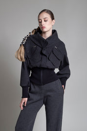 CHAQUETA BOMBER GRIS