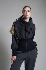 CHAQUETA BOMBER GRIS