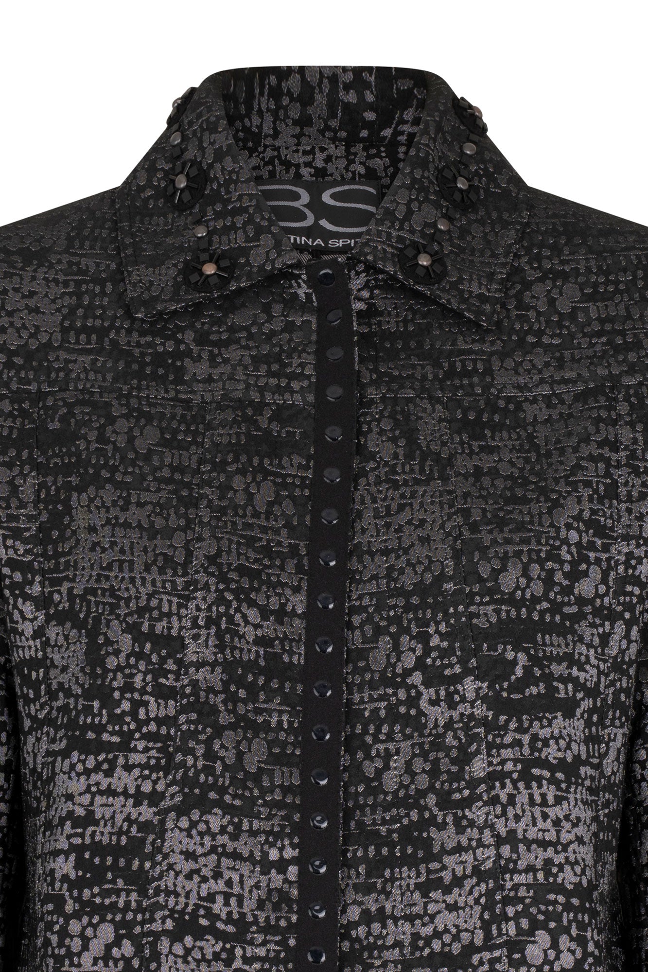 CHAQUETA JEAN LISA JACKARD NEGRO
