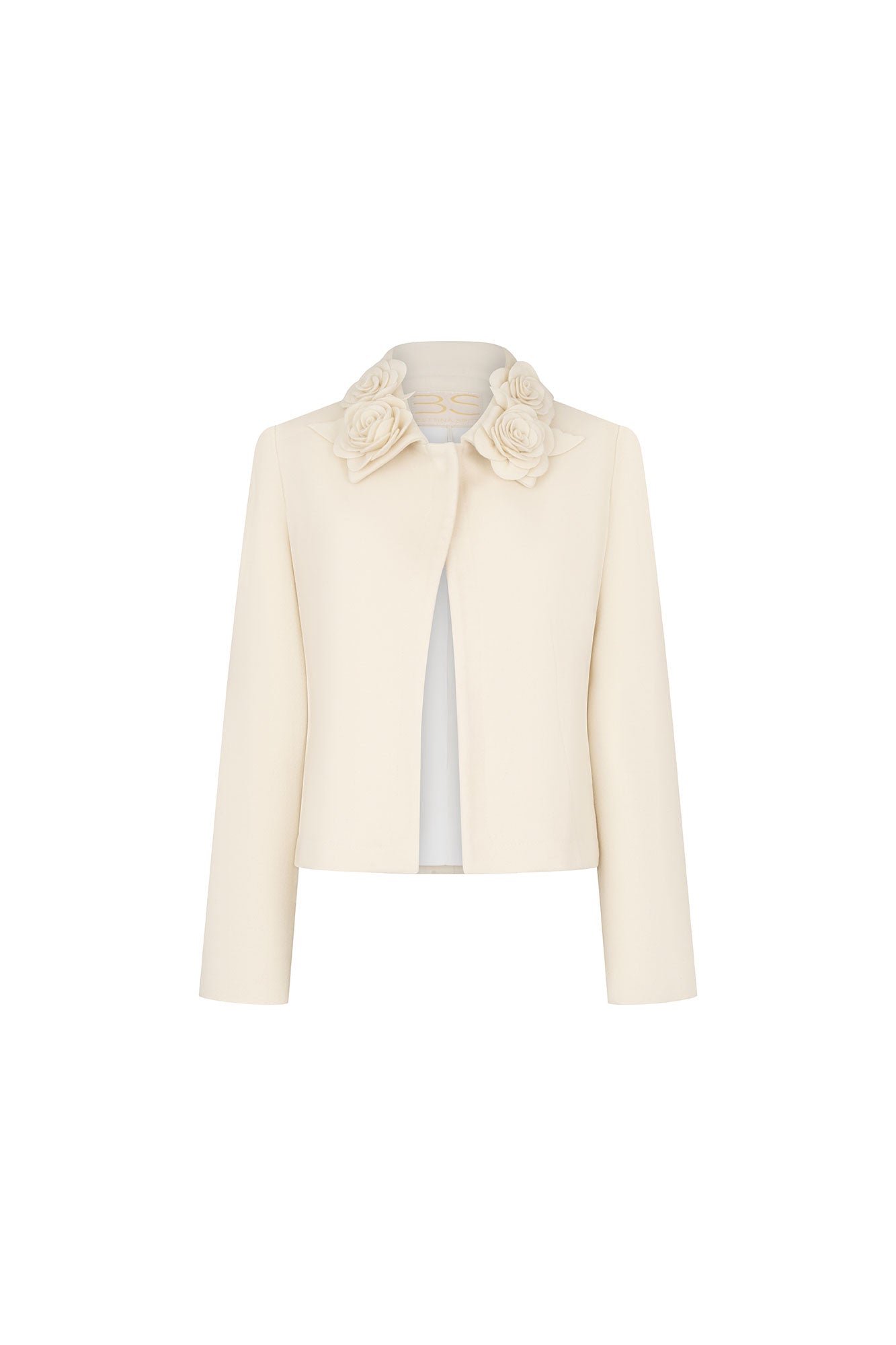 CHAQUETA VALENTINA CUELLO ROSAS NÁCAR