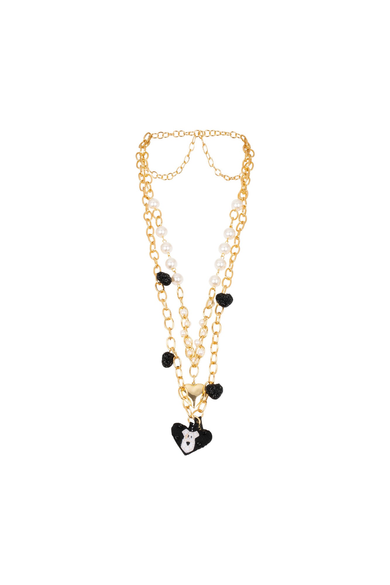 COLLAR PERLA CORAZÓN PERRITO