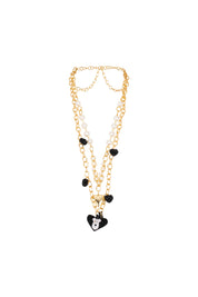 COLLAR PERLA CORAZÓN PERRITO