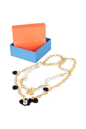 COLLAR PERLA CORAZÓN PERRITO