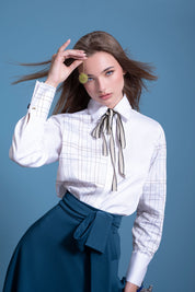 CAMISA SOL ESCOCES MANCORNA BLANCO