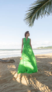 MAXI VESTIDO AMARRES VERDE
