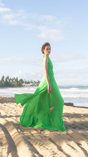 MAXI VESTIDO AMARRES VERDE