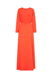MAXI VESTIDO CRUZADO ML TOMATE