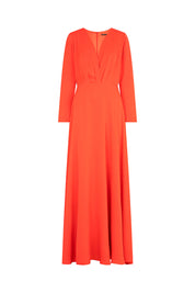 MAXI VESTIDO CRUZADO ML TOMATE