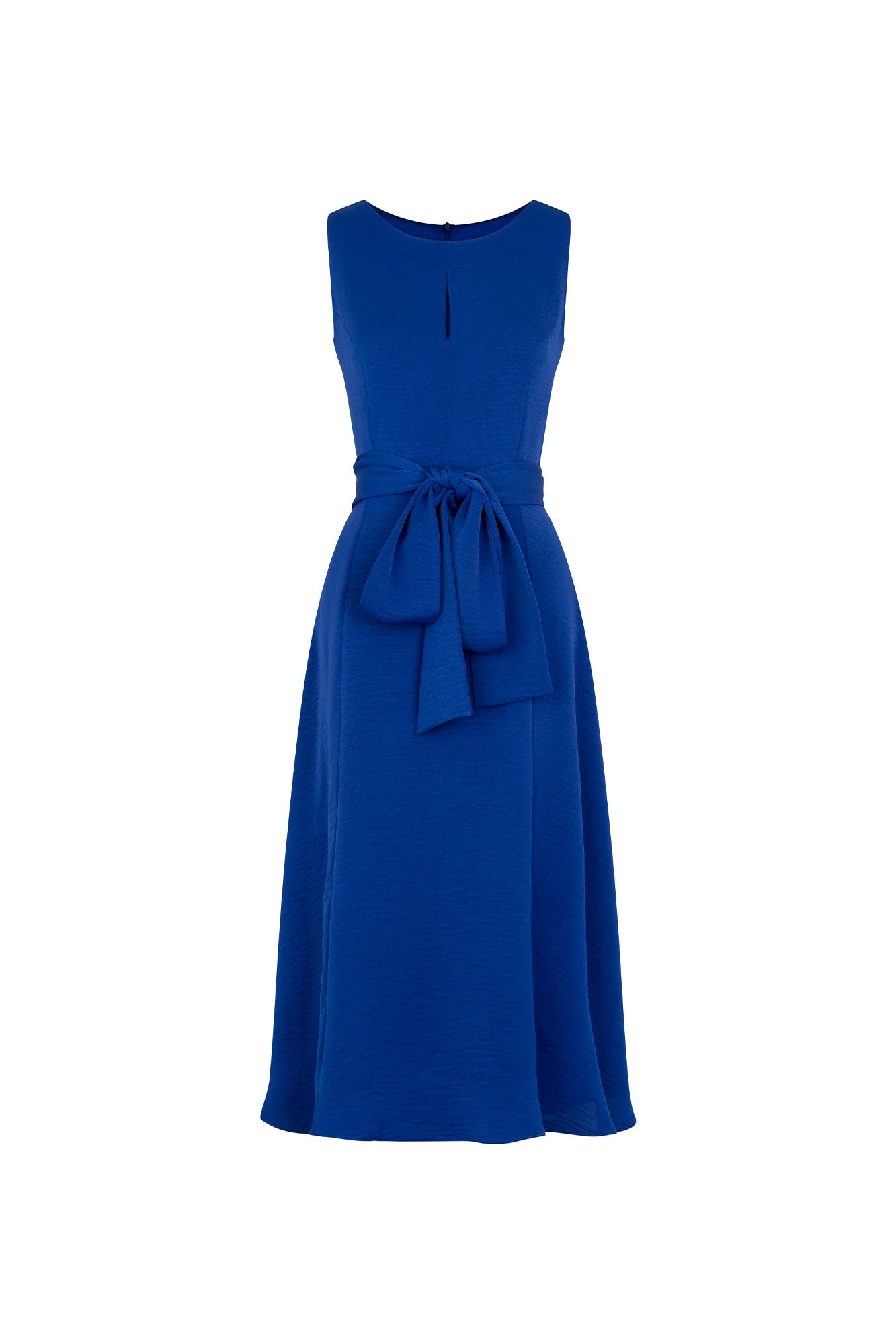 MIDI VESTIDO CINTA CINTURA TIRA AZUL