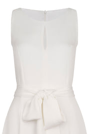 MIDI VESTIDO CINTA CINTURA TIRA NÁCAR