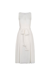 MIDI VESTIDO CINTA CINTURA TIRA NÁCAR