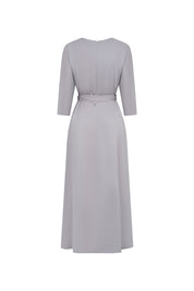 MIDI VESTIDO MARIPOSA MANGA TIRA PLATA