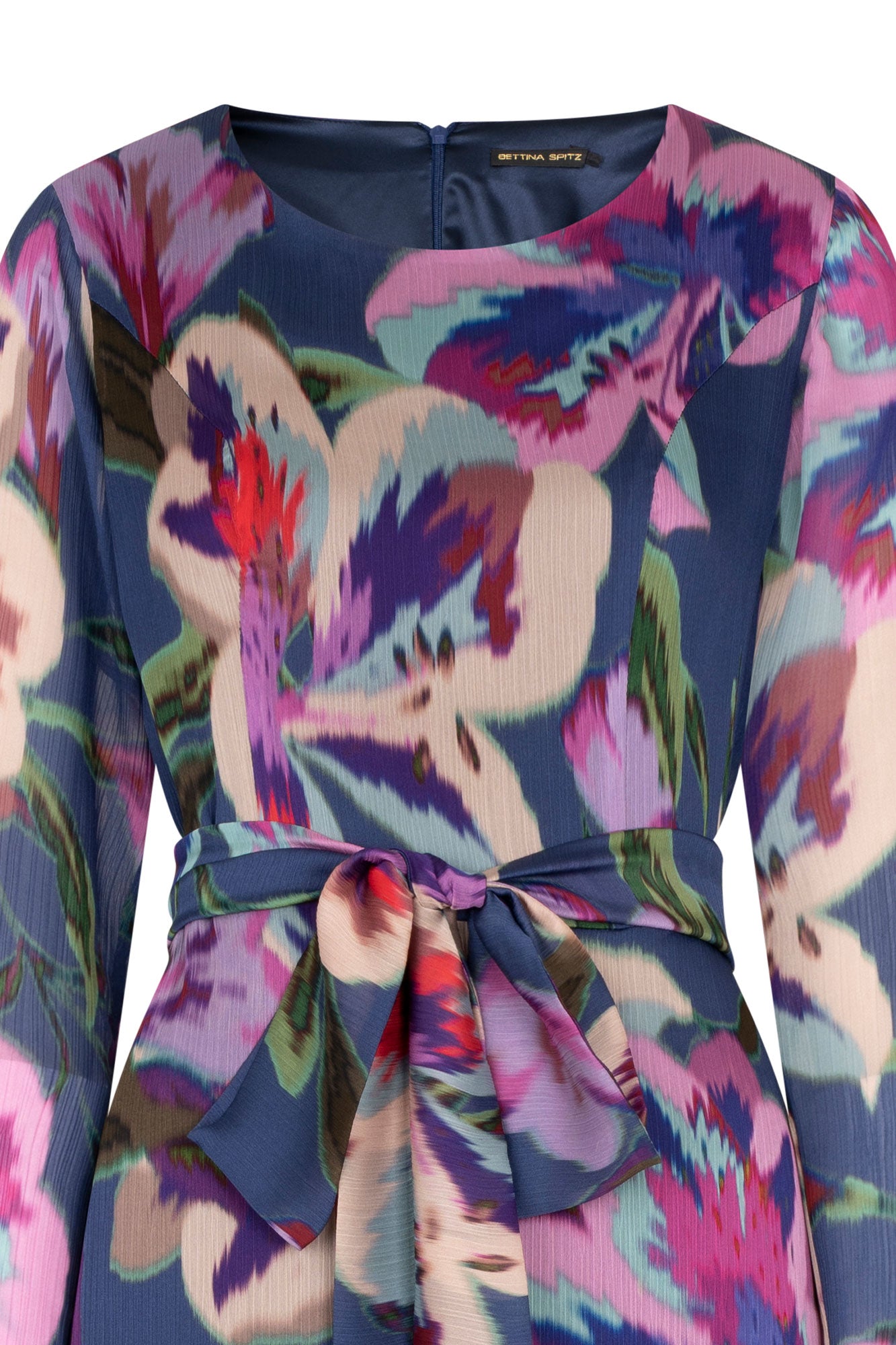 MIDI VESTIDO ML EST FLOR TIRA AZUL