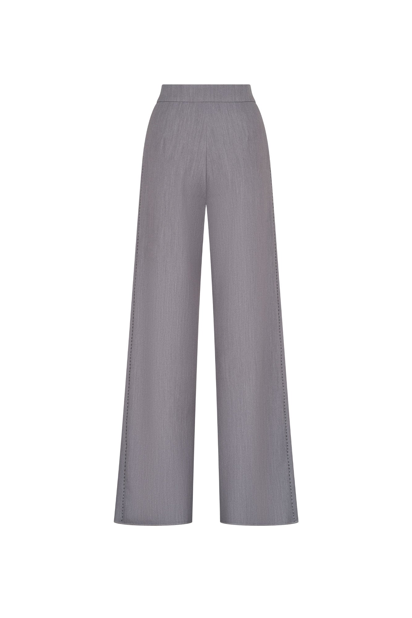 PANTALÓN GABY RECTO PESPUNTE GRIS CLARO