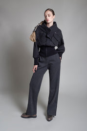 PANTALÓN BOMBER POMPOM GRIS