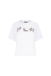 T-SHIRT OSO ANTEOJOS BLANCO