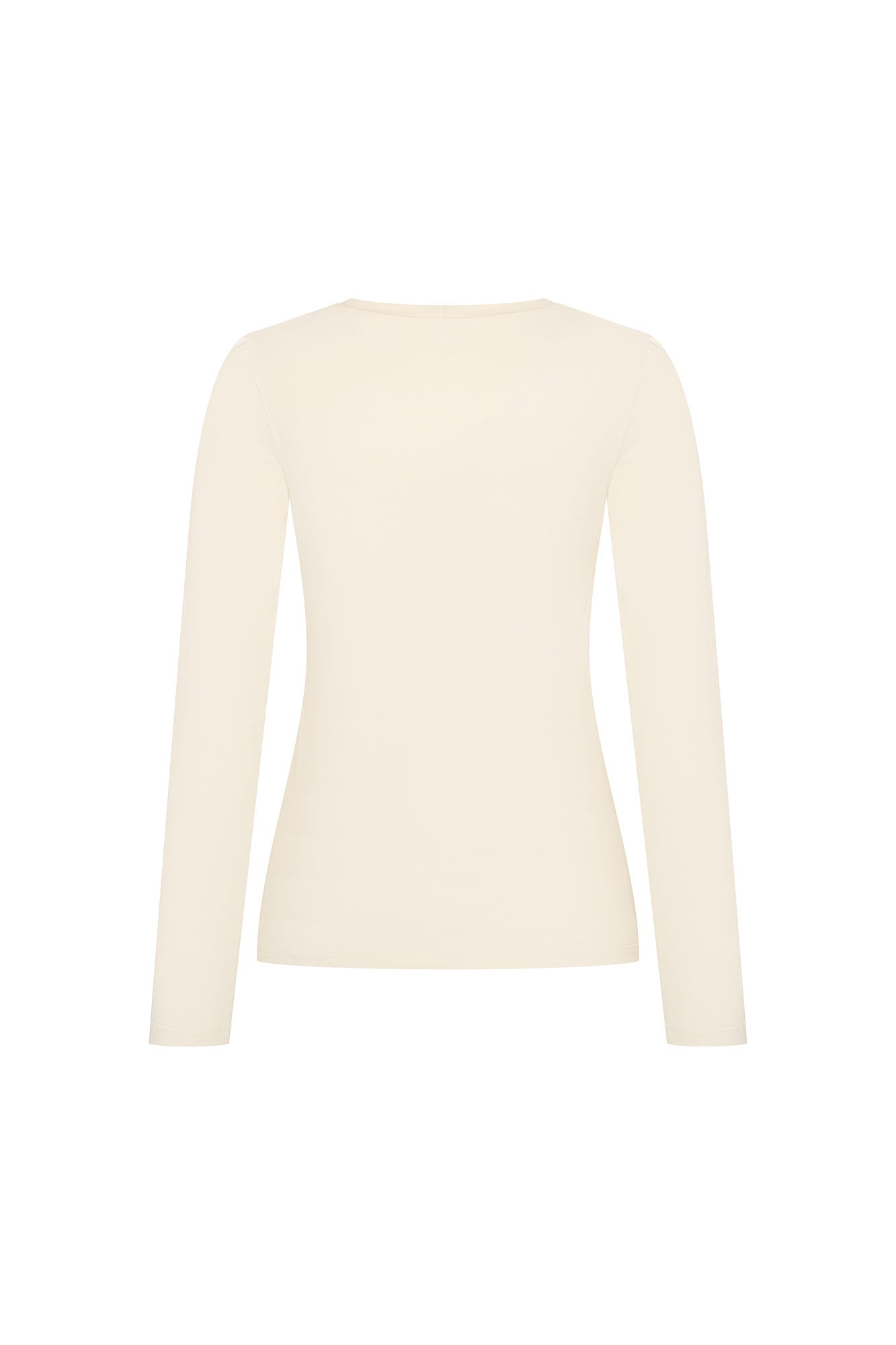 TOP CUELLO REDONDO ML MARFIL