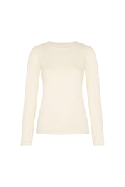 TOP CUELLO REDONDO ML MARFIL