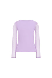 TOP MALLITA CUELLO BRILLOS LILA
