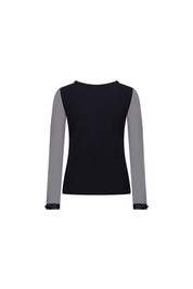 TOP MALLITA ROSAS NEGRO
