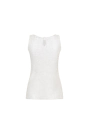 TOP PETITE LENTEJUELA BLANCO