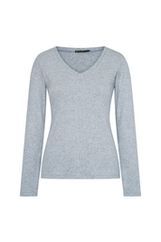 TOP CUELLO V LANITA CELESTE