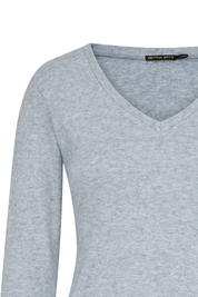 TOP CUELLO V LANITA CELESTE