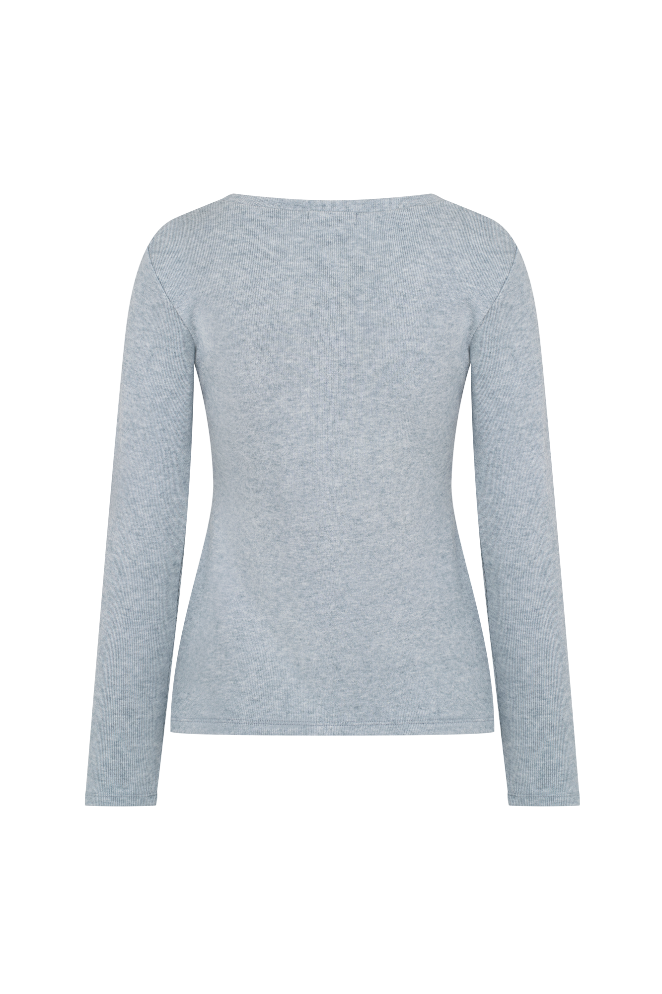 TOP CUELLO V LANITA CELESTE