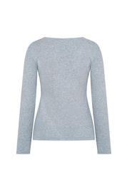 TOP CUELLO V LANITA CELESTE