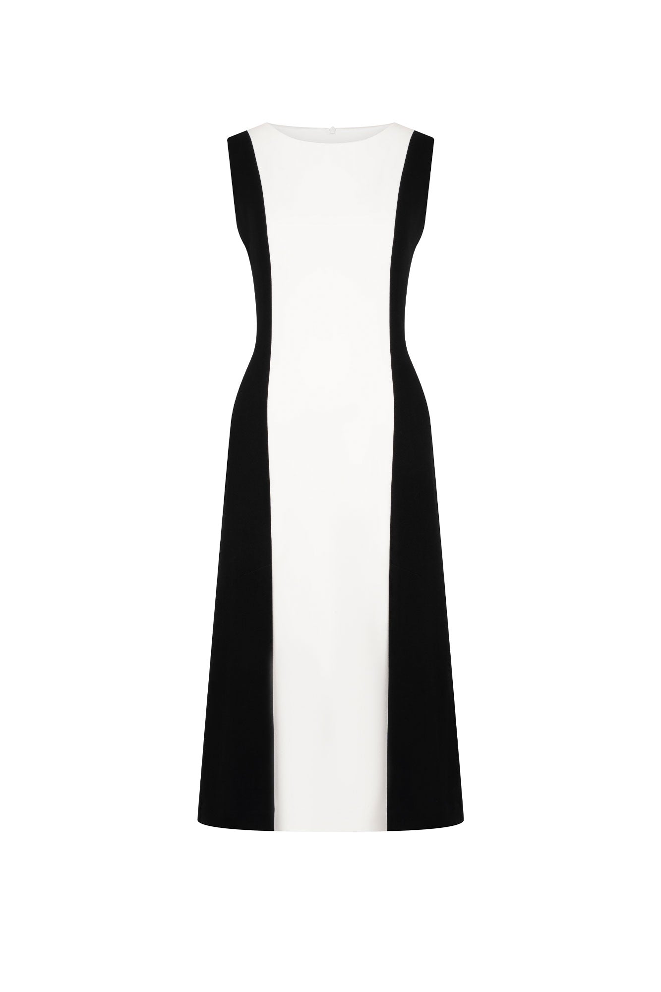 VESTIDO CORTE HOMBRO ABERTURA B/N