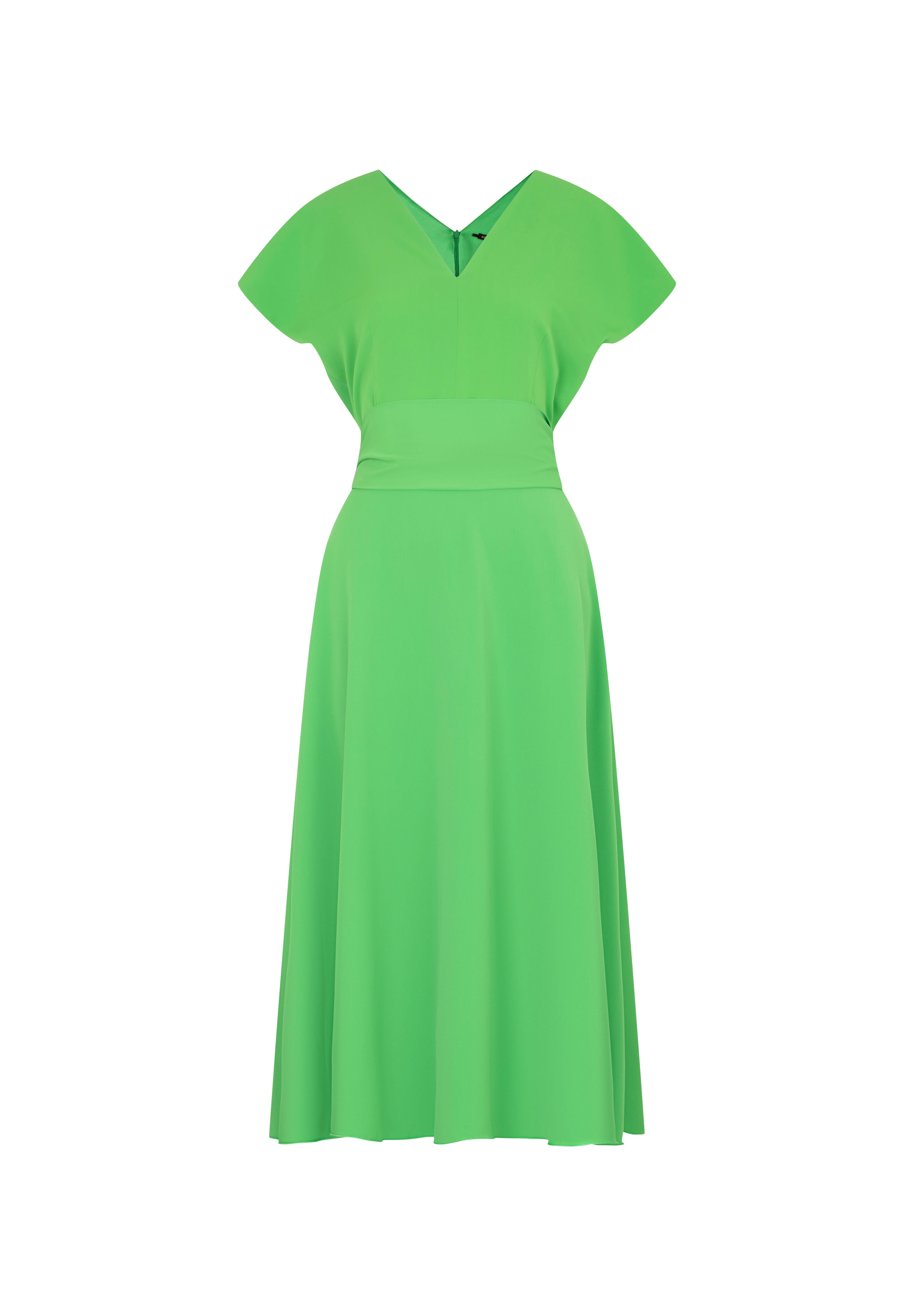 VESTIDO MANGA MARIPOSA TIRA VERDE