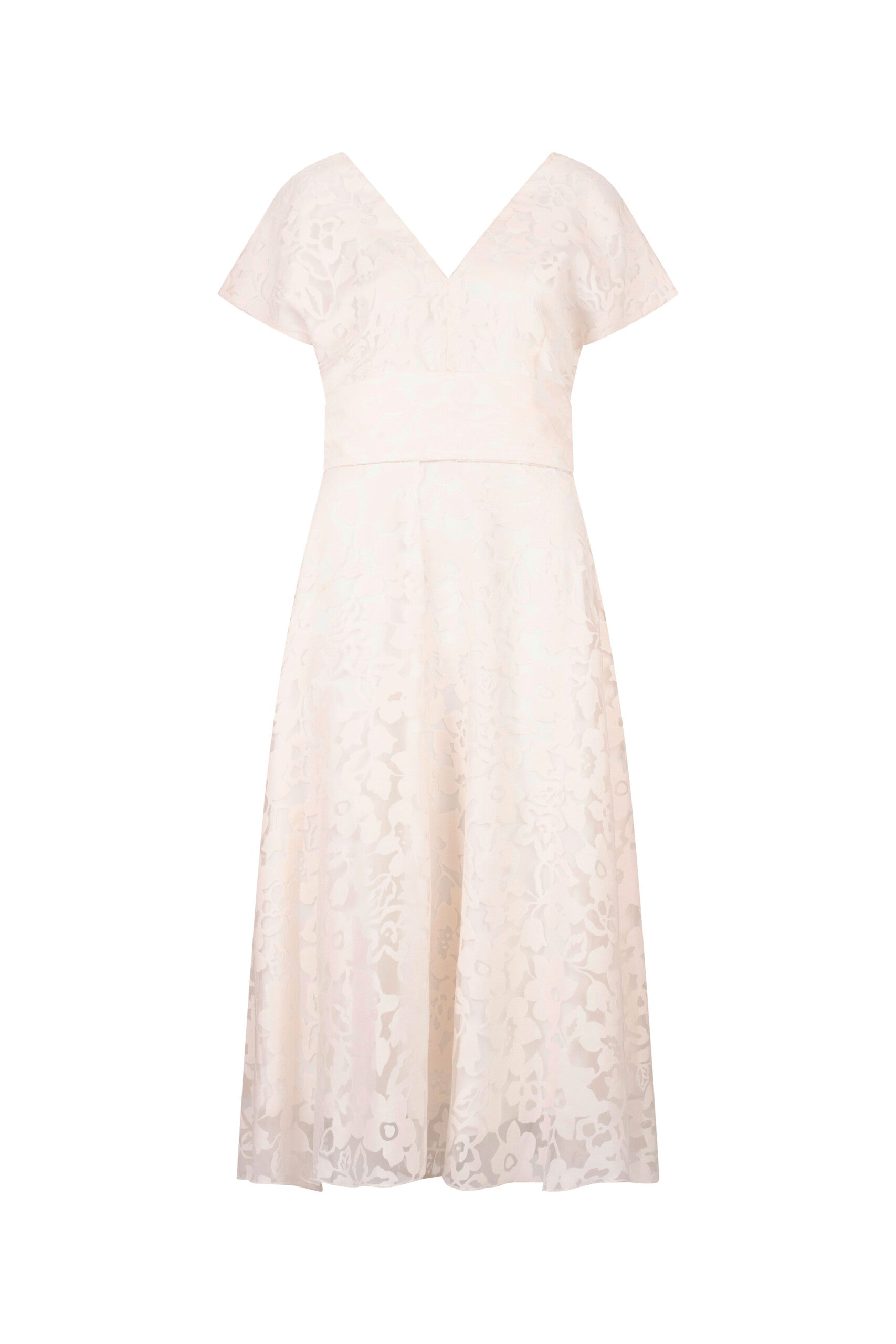 VESTIDO MARIPOSA TIRA JACKARD NÁCAR