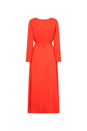 VESTIDO MIDI CRUZADO ML TOMATE
