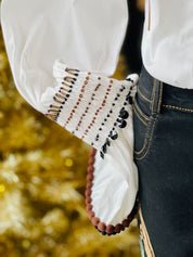 BLUSA GOLAS SMOCK CINTA CANUTILLO BLANCO