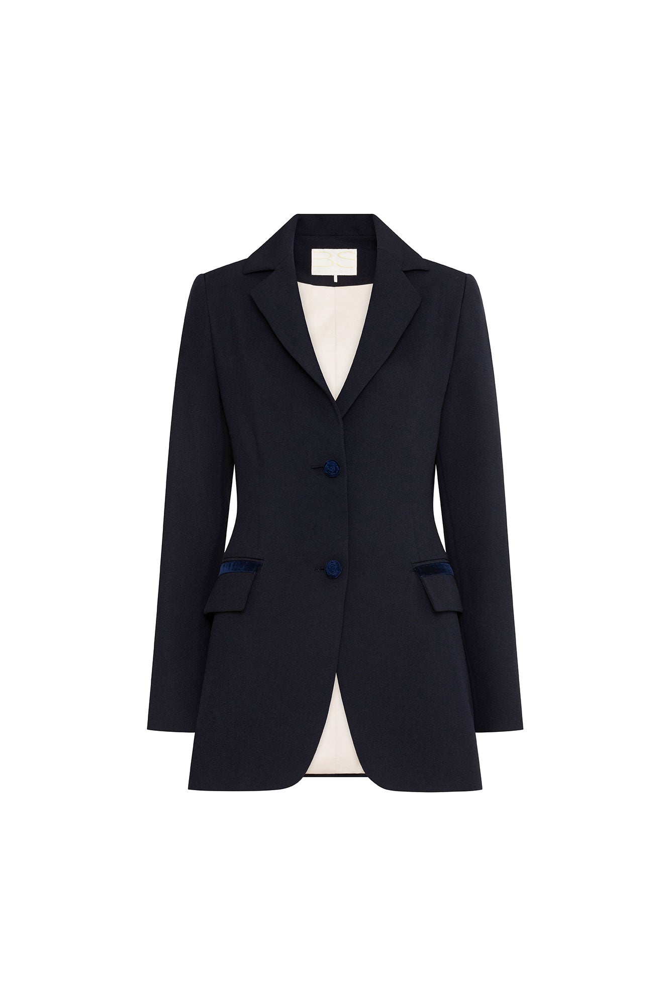 Blazer Botón Rosa Azul - vista frontal