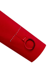 Detalle pespuntes blazer Juan rojo argolla PP - Bettina Spitz