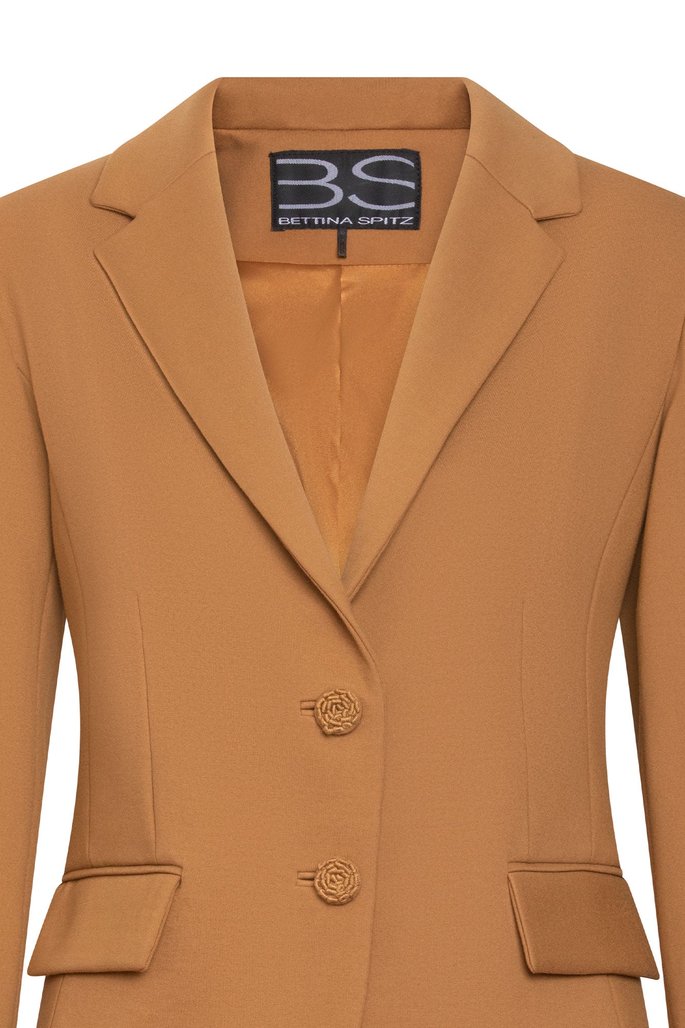 BLAZER JUAN BOTÓN TRENZA CARAMELO