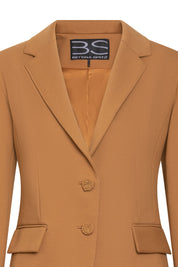 BLAZER JUAN BOTÓN TRENZA CARAMELO