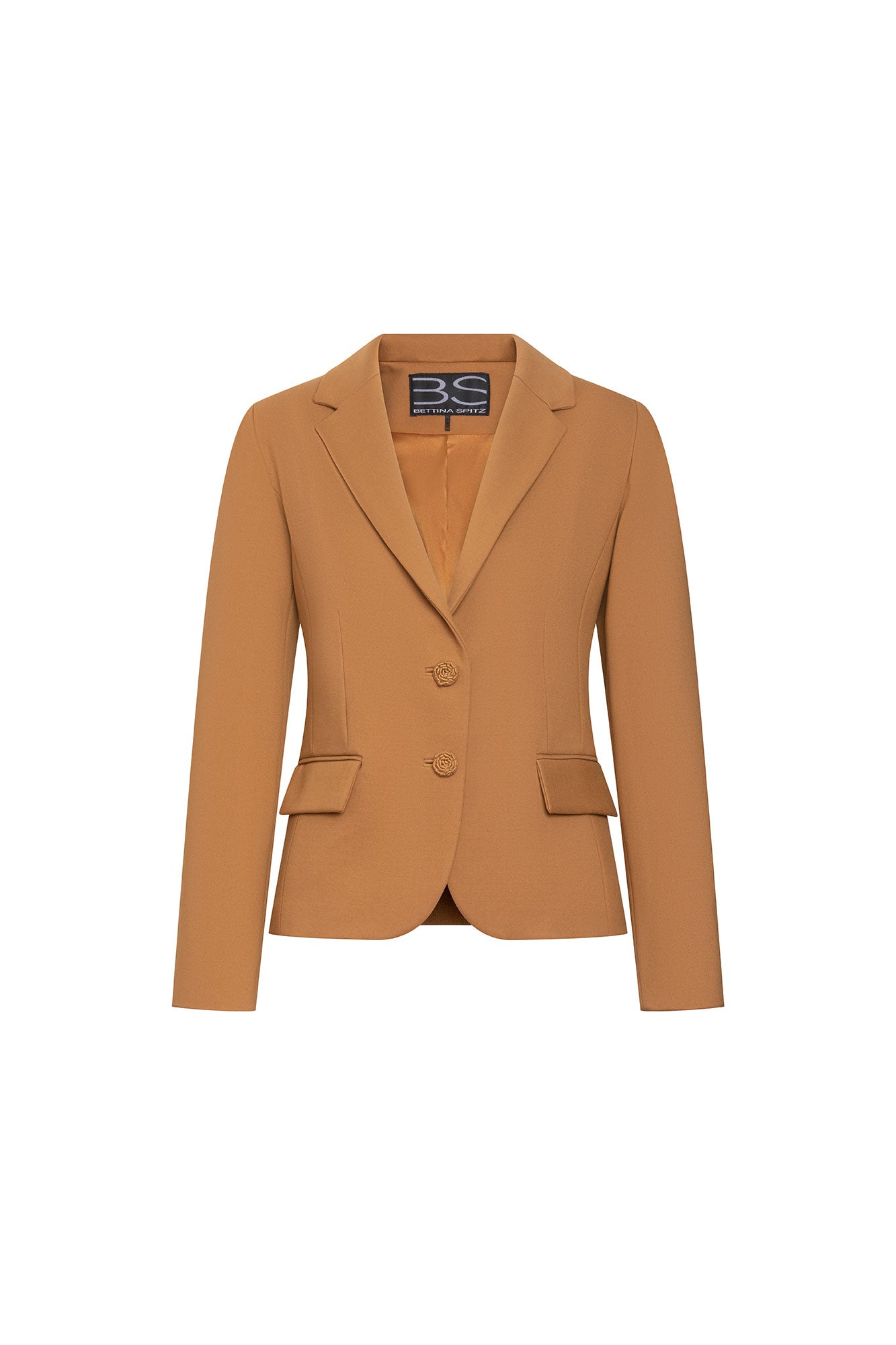 BLAZER JUAN BOTÓN TRENZA CARAMELO