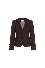 Blazer Juan Cintas Botón Rosa Café, vista frontal