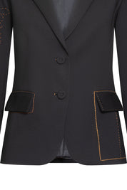 BLAZER JUAN MANGA ARABESCO NEGRO