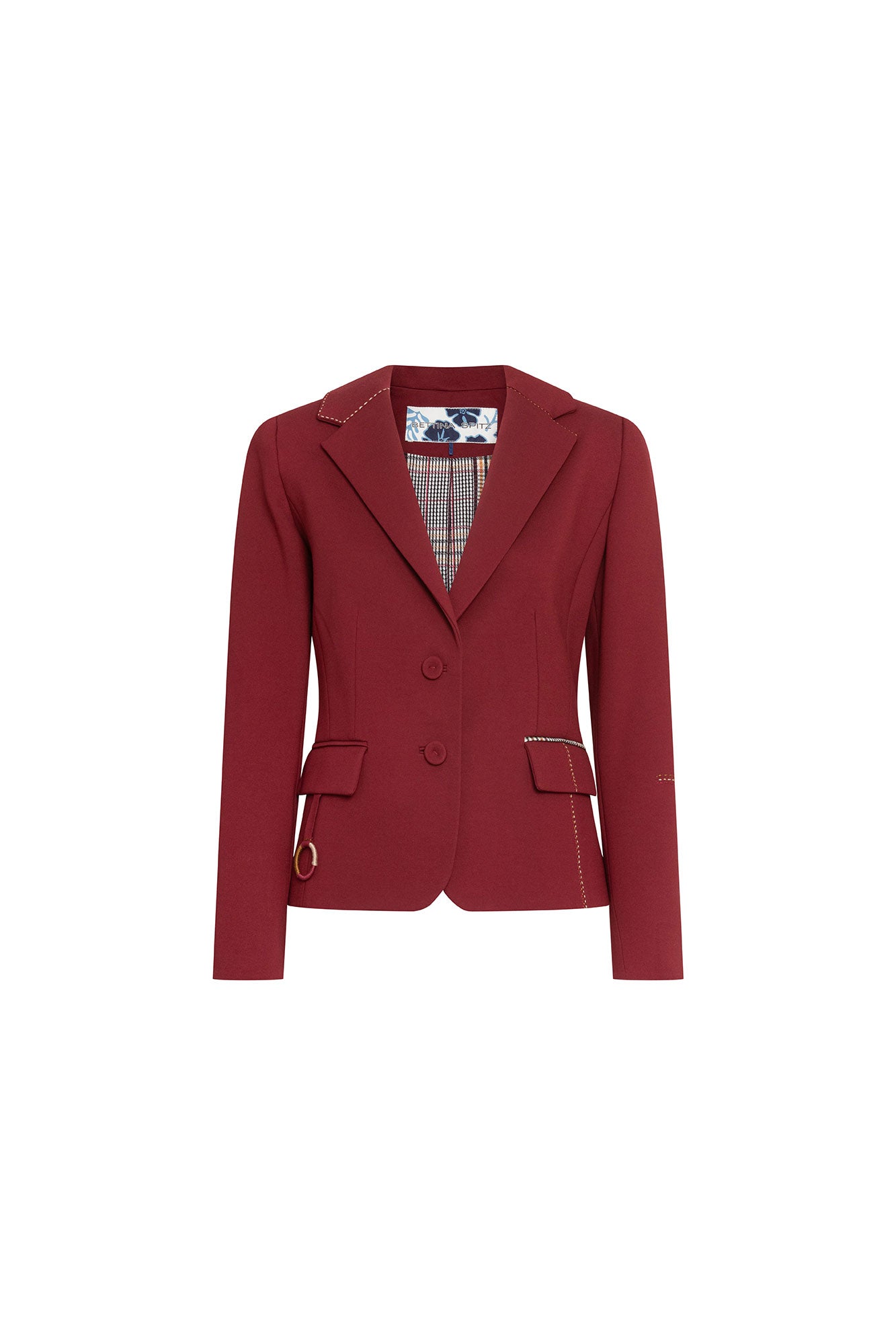 Blazer Juan PP Argollas Vino, vista frontal
