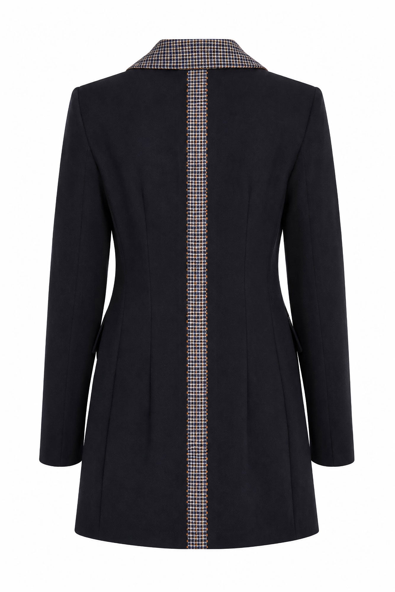 Blazer Largo Cuadros PP Navy
